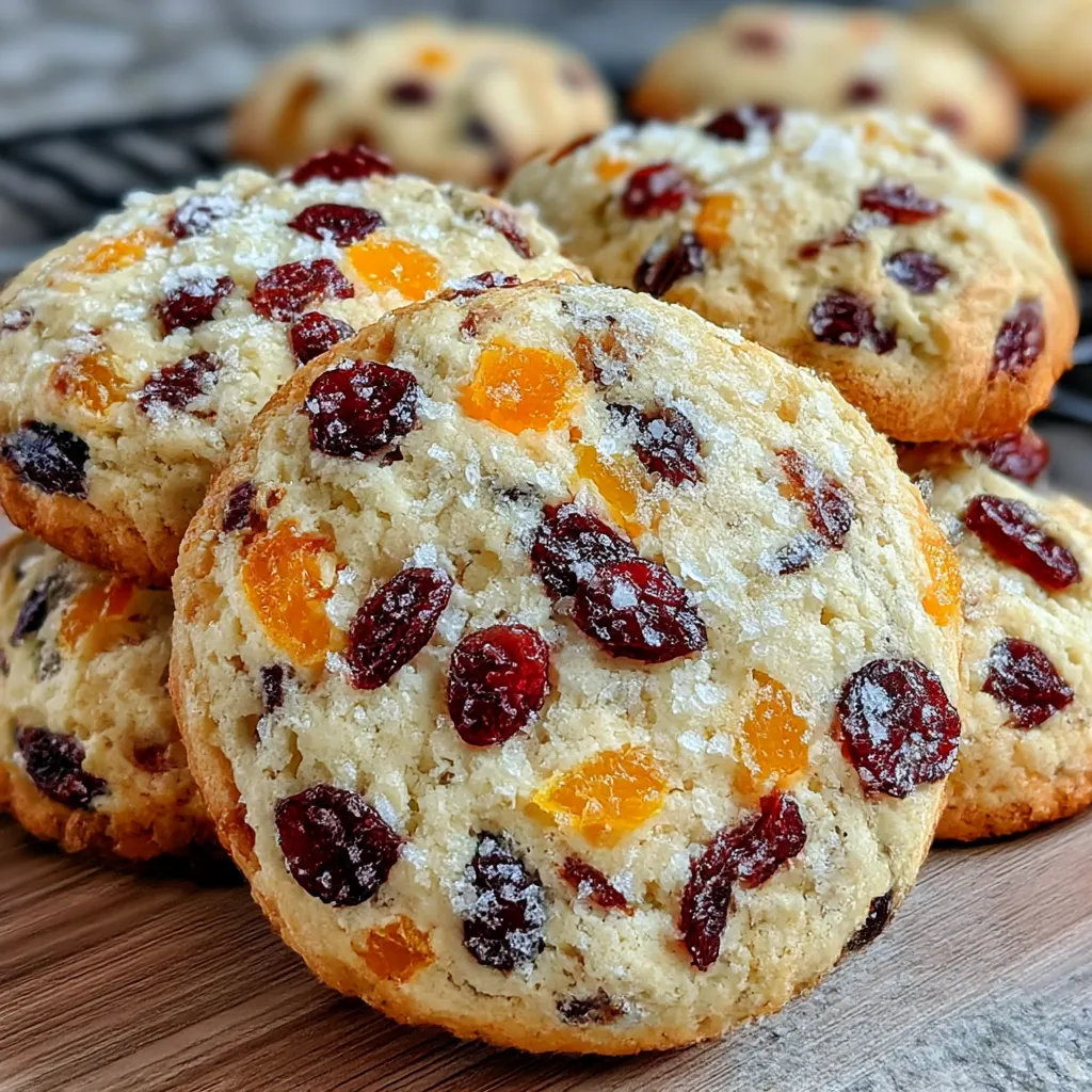 Chewy Christmas Cranberry Orange Cookies