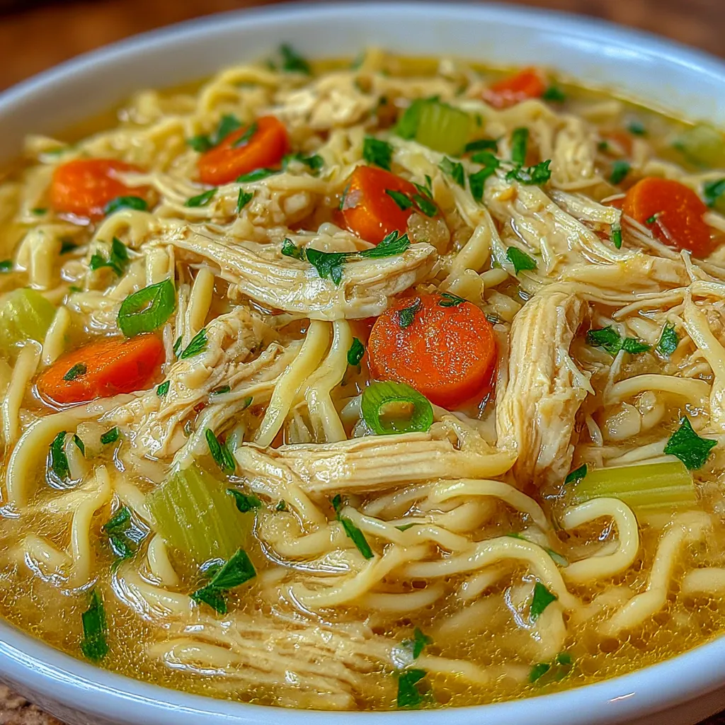Classic Ginger Garlic Chicken Noodle Soup