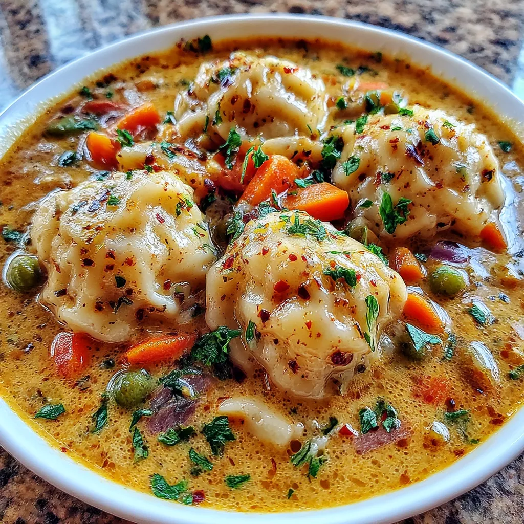 Coconut Curry Soup With Dumplings