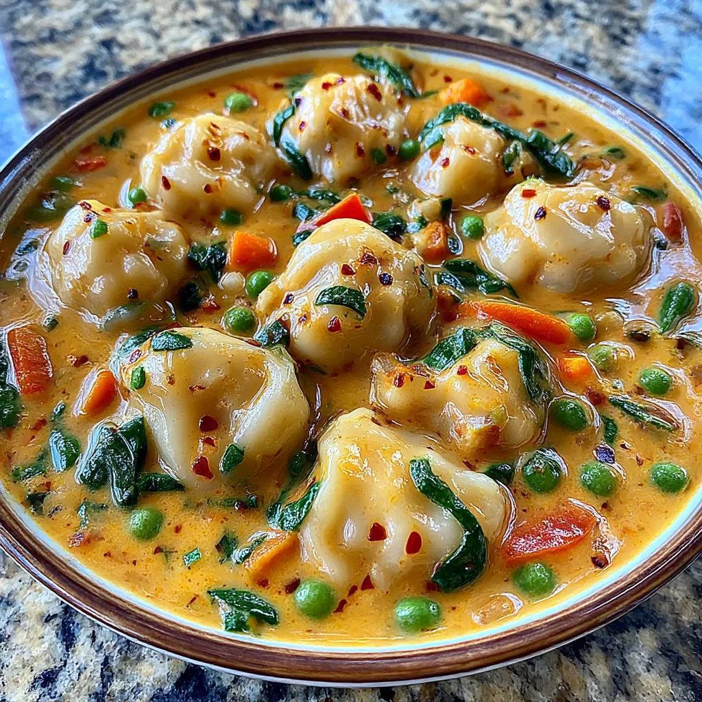 Coconut Curry Soup With Dumplings
