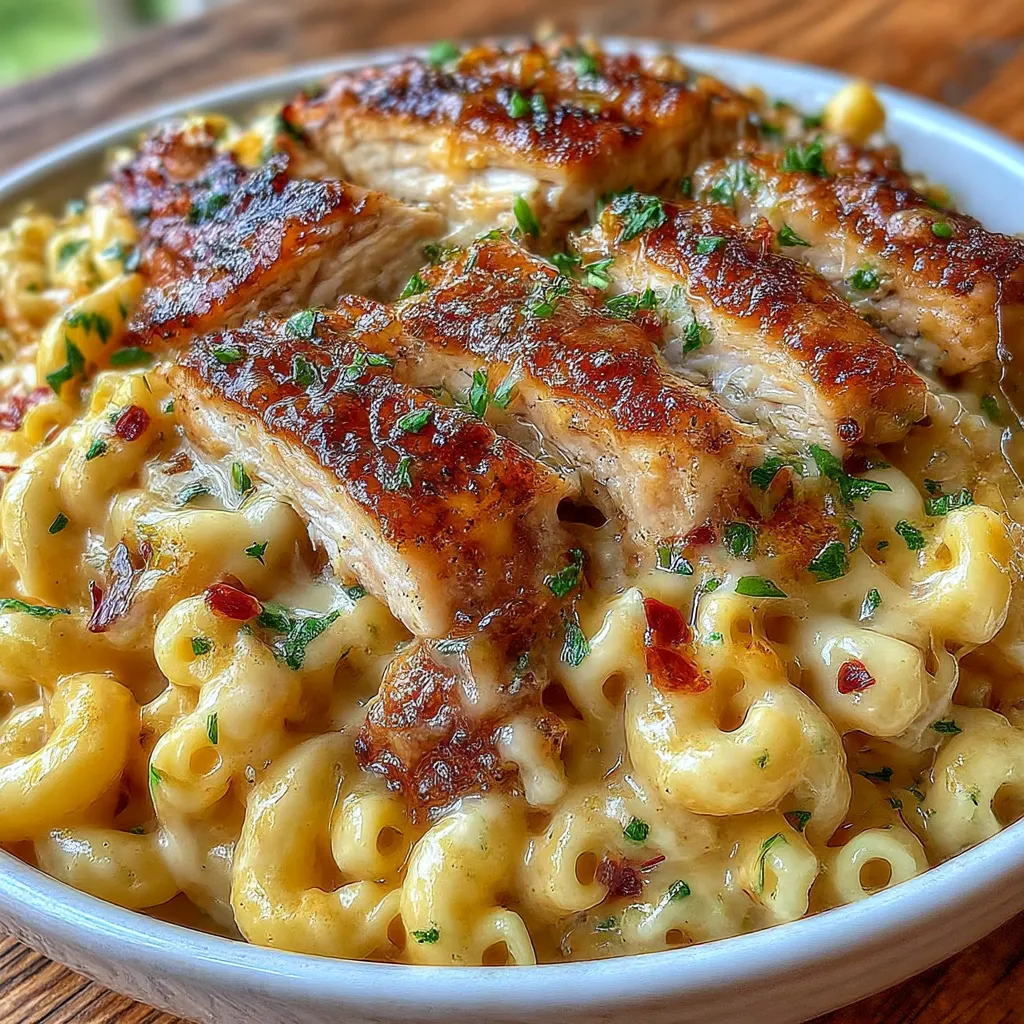 Creamy Honey Pepper Chicken Mac and Cheese Delight