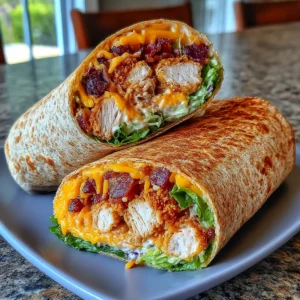 Crispy Chicken Turkey Bacon Ranch Wrap
