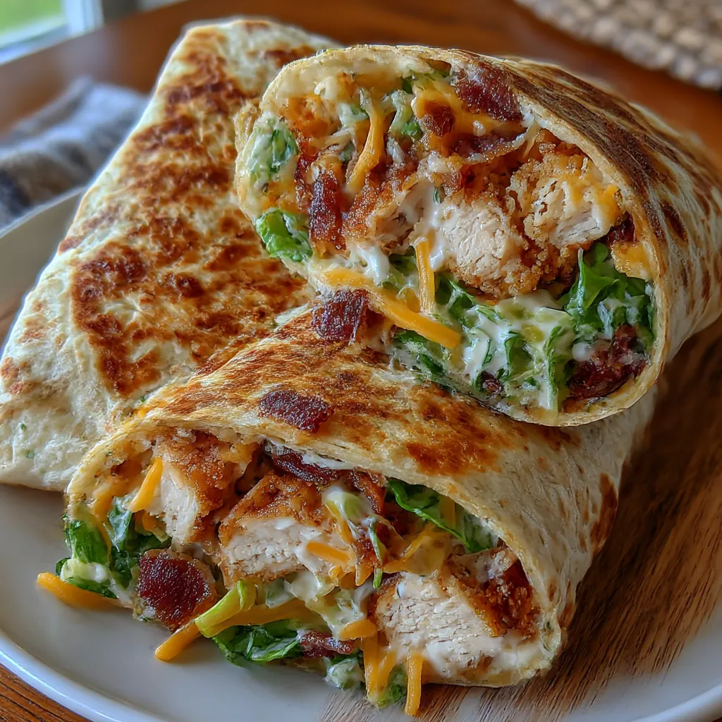 Crispy Chicken Turkey Bacon Ranch Wrap