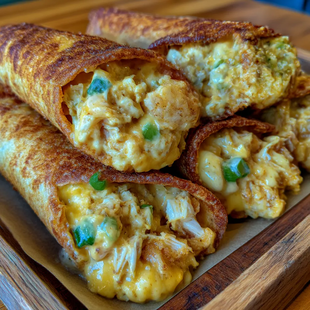 Crispy Crab and Shrimp Queso Taquitos