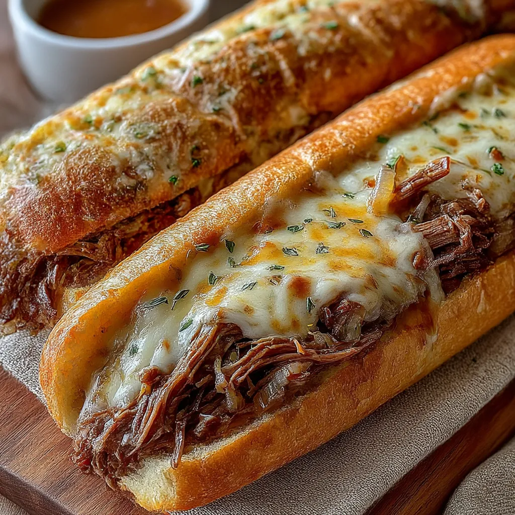 Crockpot French Dip Sandwiches