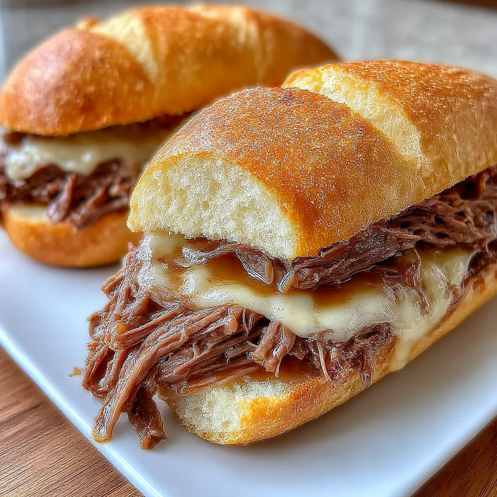 Crockpot French Dip Sandwiches