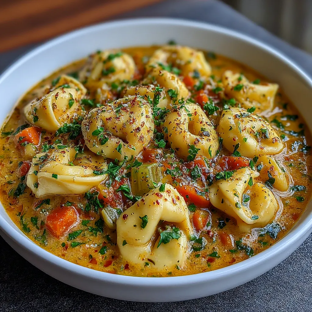 Easy Creamy Tortellini Soup