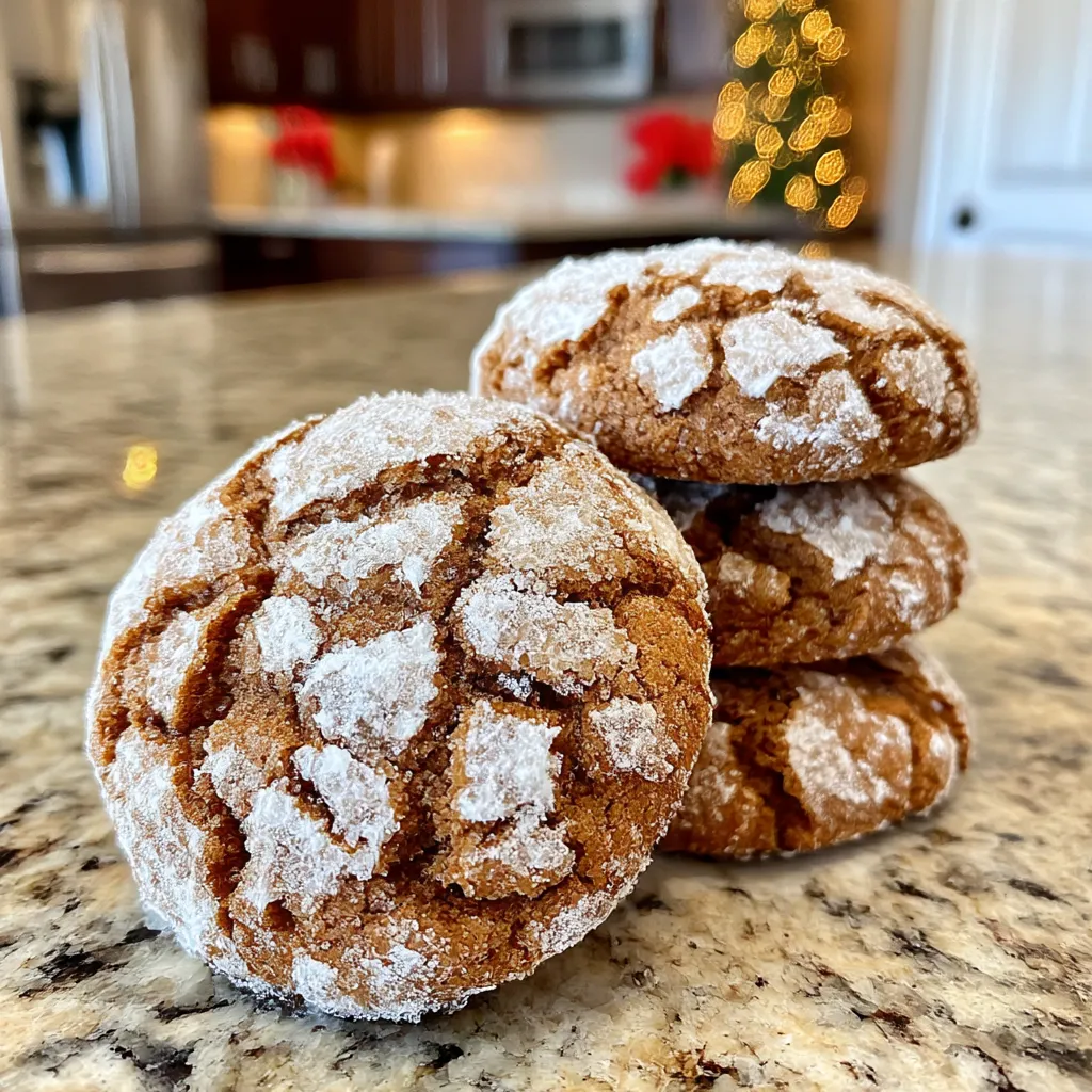 Gingerbread Crinkle Cookies