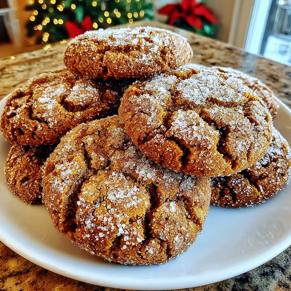 Gingerbread Crinkle Cookies