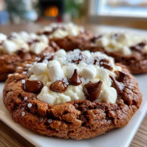 Hot Chocolate Cookies with Mini Marshmallows
