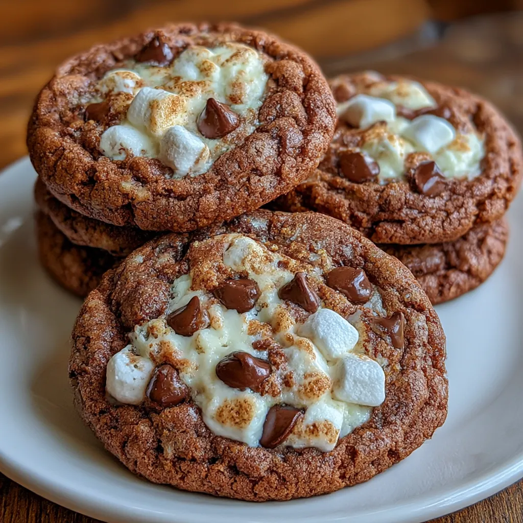 Hot Chocolate Cookies with Mini Marshmallows