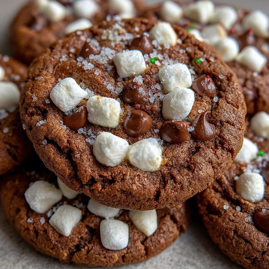 Hot Chocolate Cookies with Mini Marshmallows