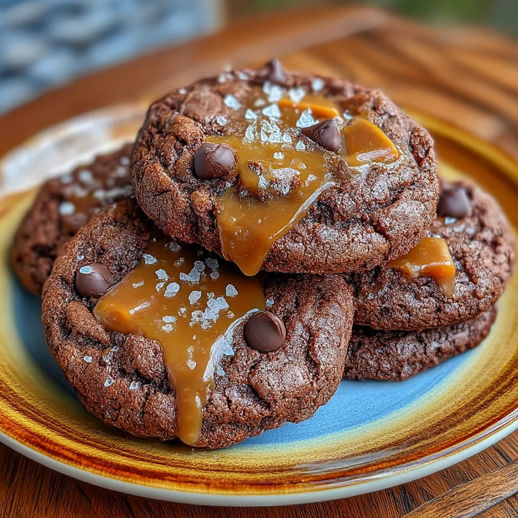 Salted Caramel Chocolate Cookies