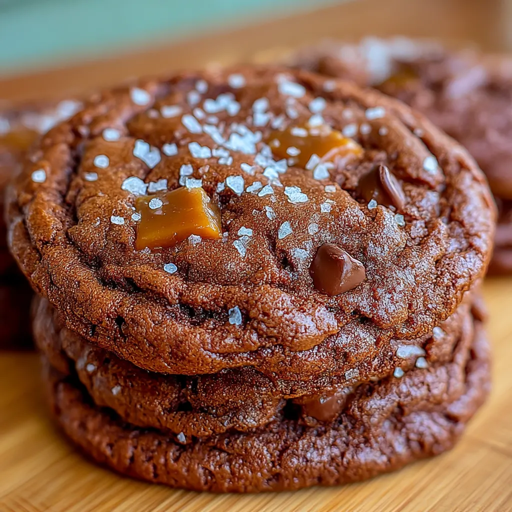 Salted Caramel Chocolate Cookies