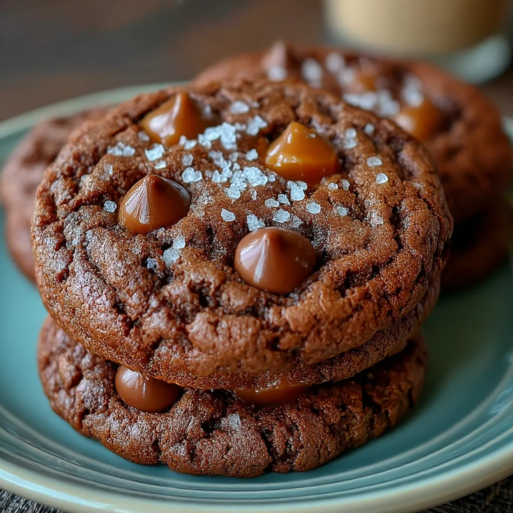 Salted Caramel Chocolate Cookies