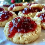 Soft Christmas Thumbprint Cookies