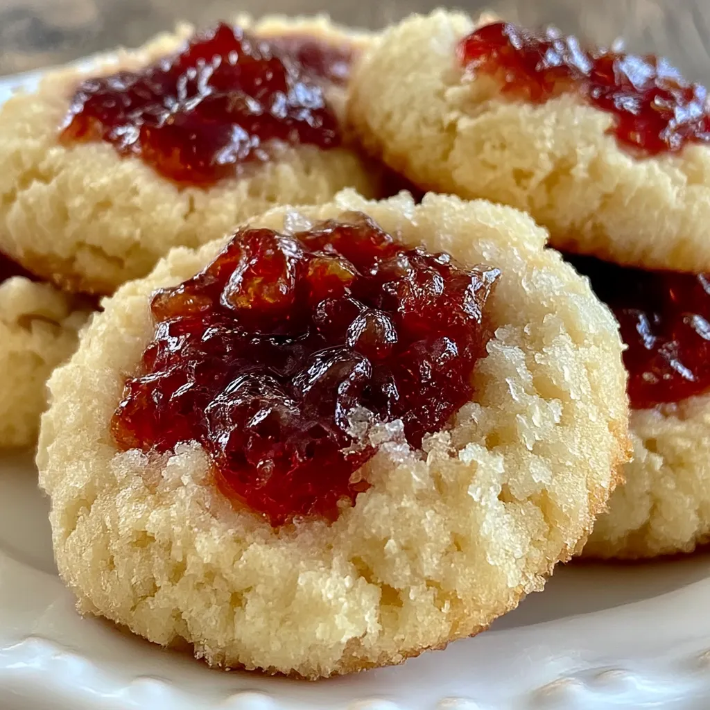 Soft Christmas Thumbprint Cookies