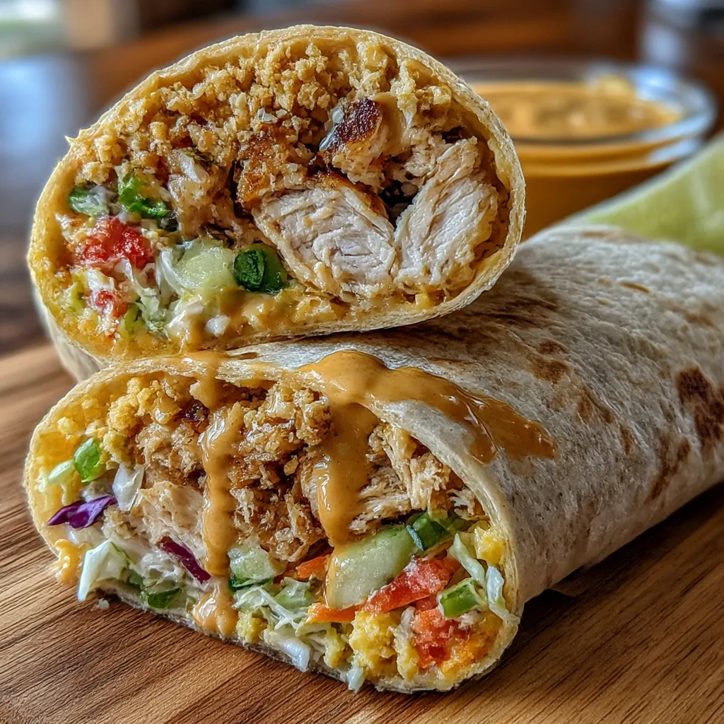 Thai Peanut Chicken Wraps