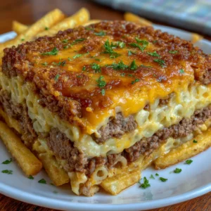 Best Cheeseburger French Fry Casserole