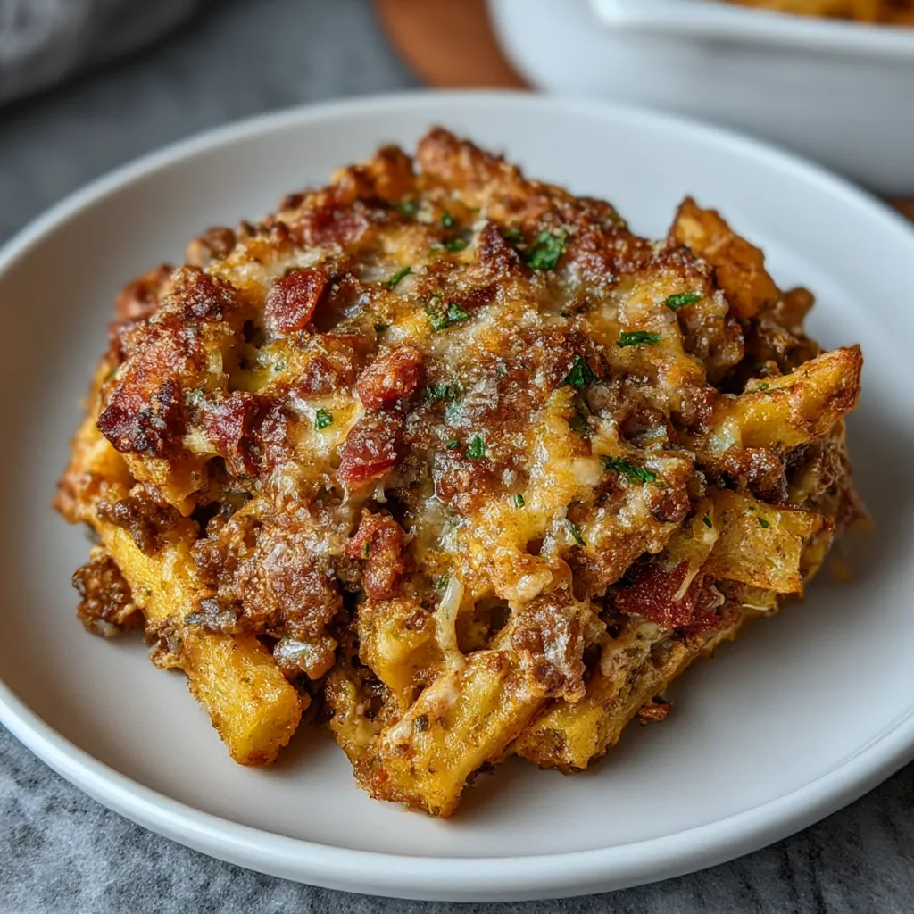Best Cheeseburger French Fry Casserole