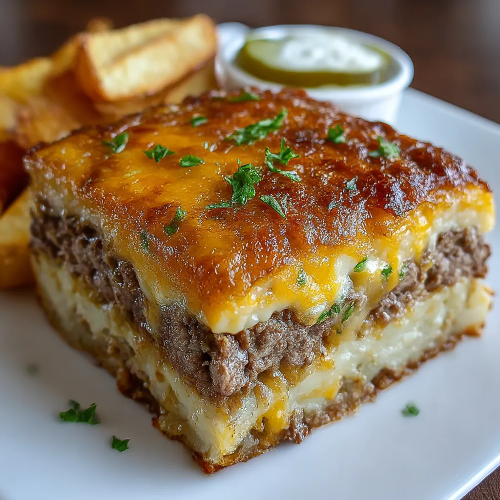 Best Cheeseburger French Fry Casserole
