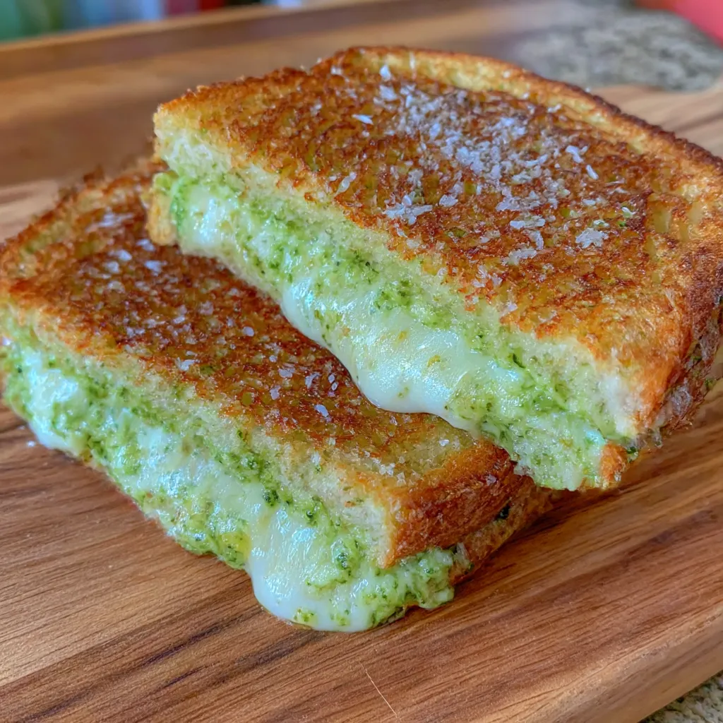 Best Pesto Grilled Cheese