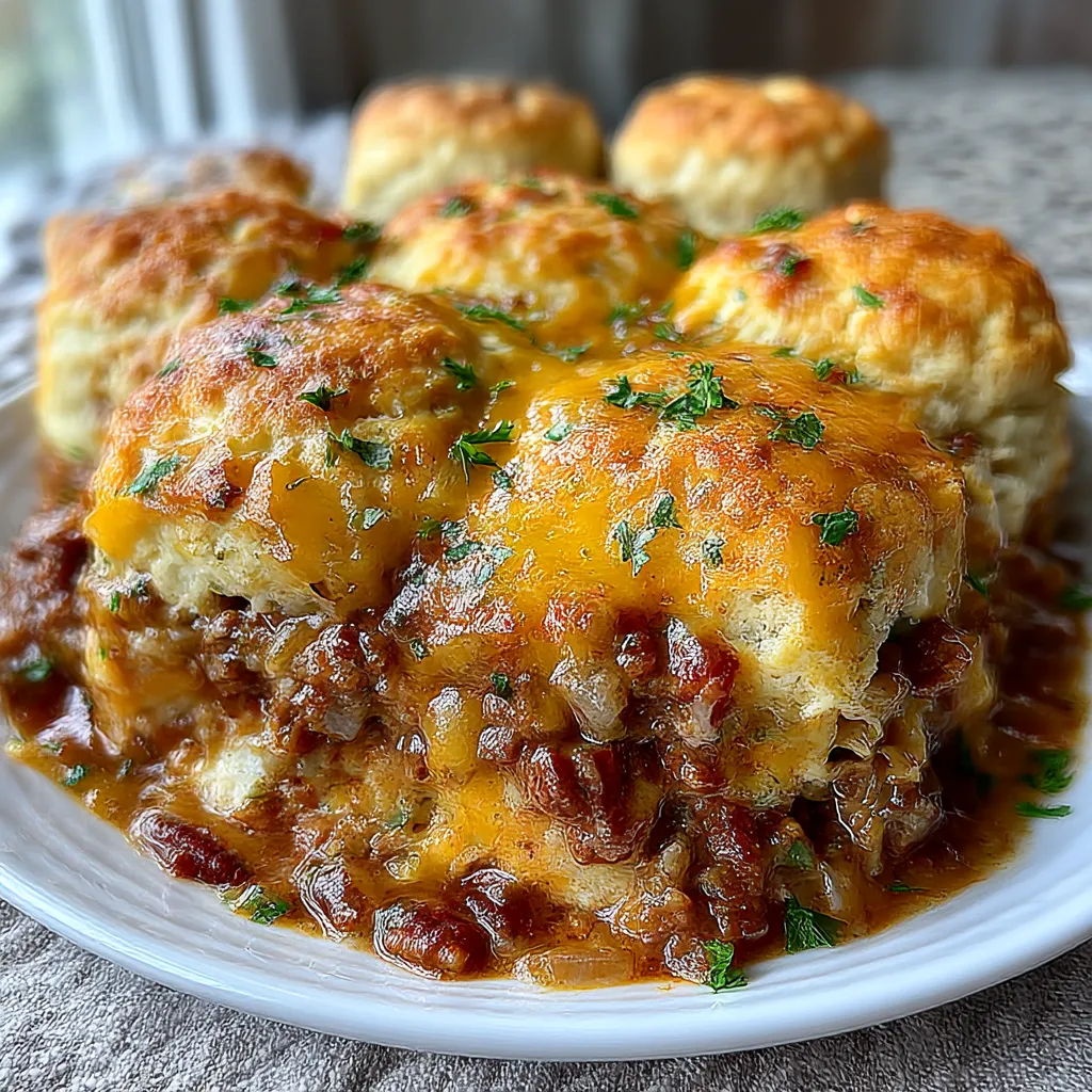 Cheddar Bay Hamburger Casserole