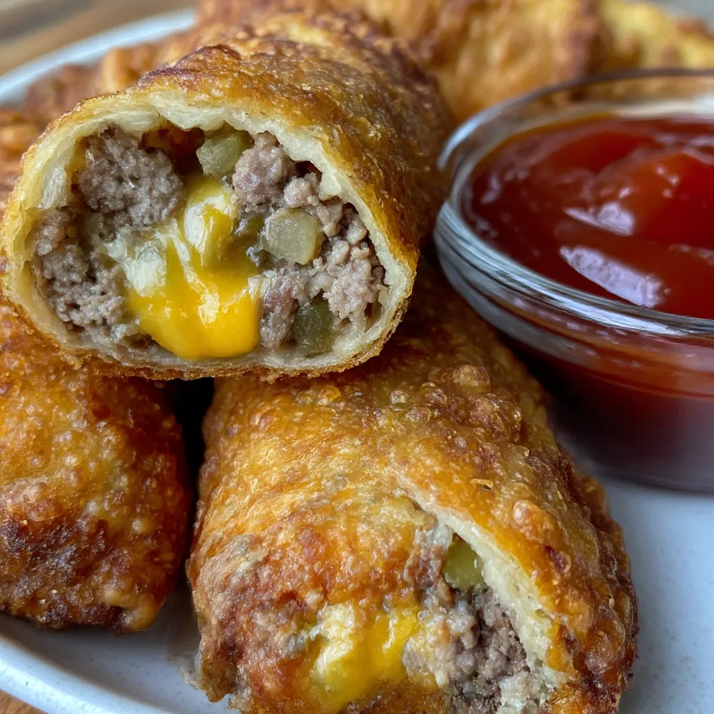 Cheeseburger Eggrolls