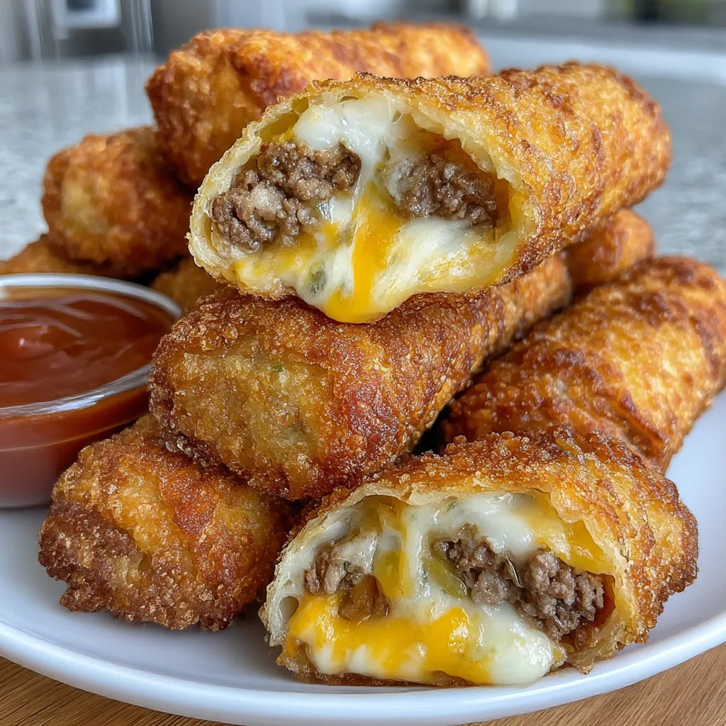 Cheeseburger Eggrolls