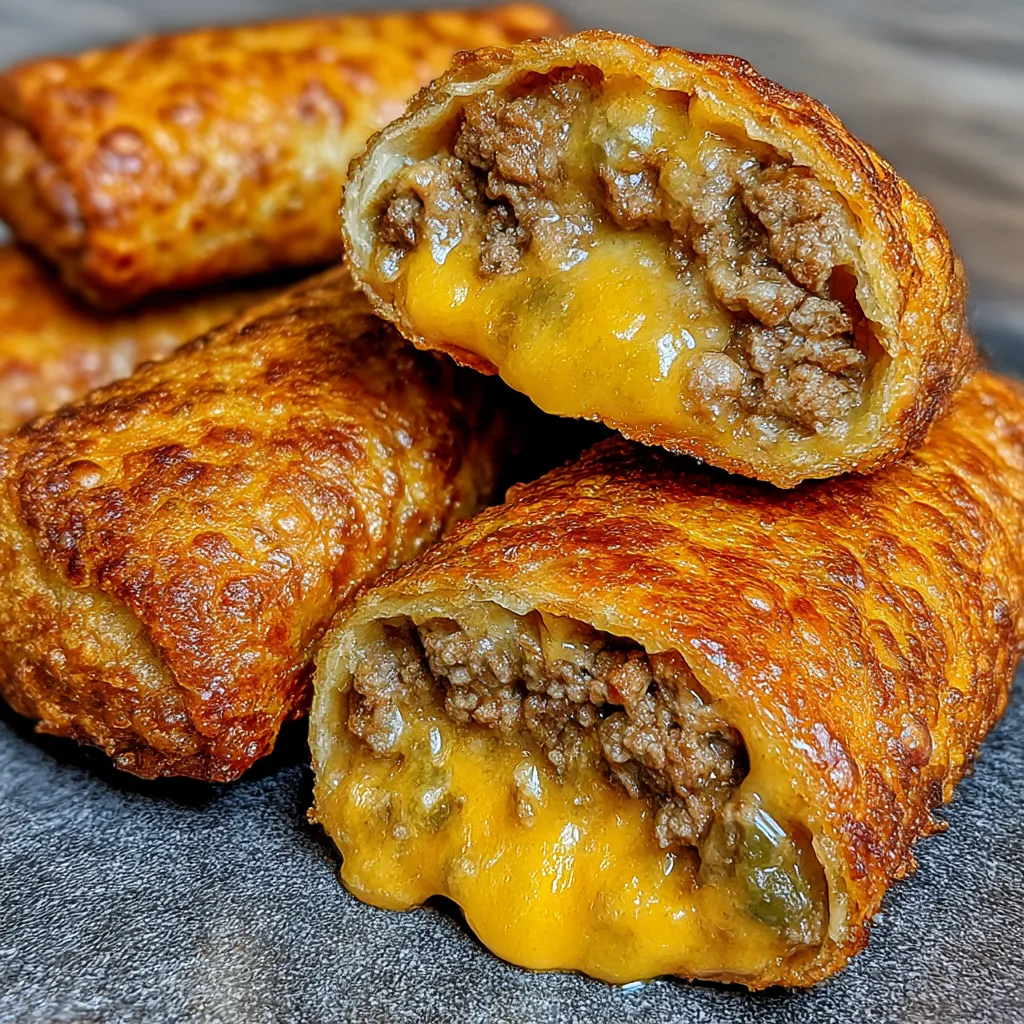 Cheeseburger Eggrolls