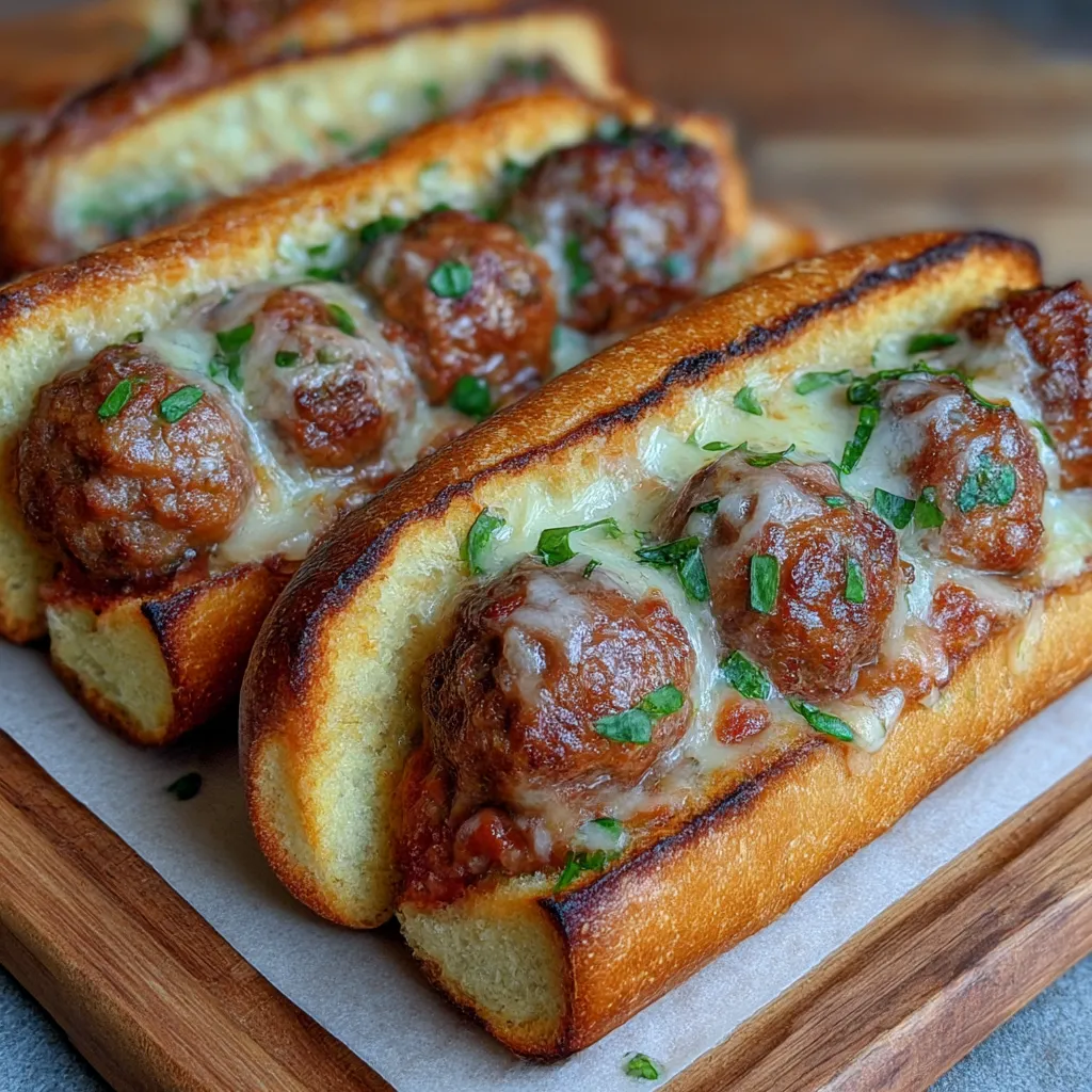 Cheesy Meatball Subs