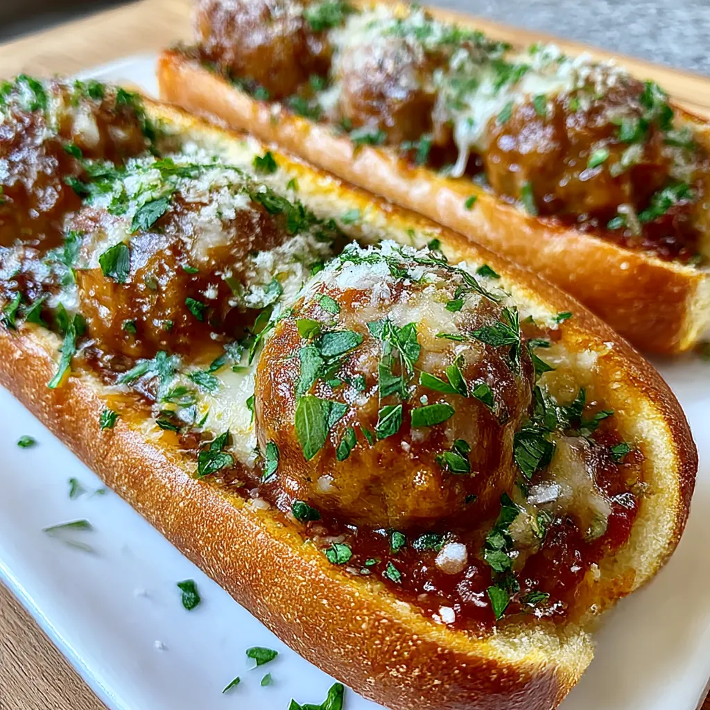 Cheesy Meatball Subs