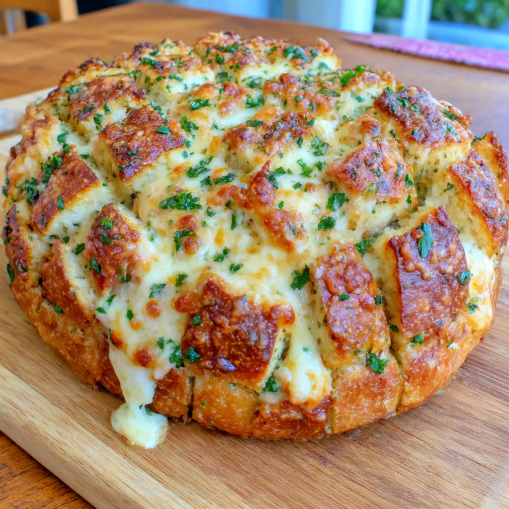 Cheesy Pull-Apart Garlic Bread