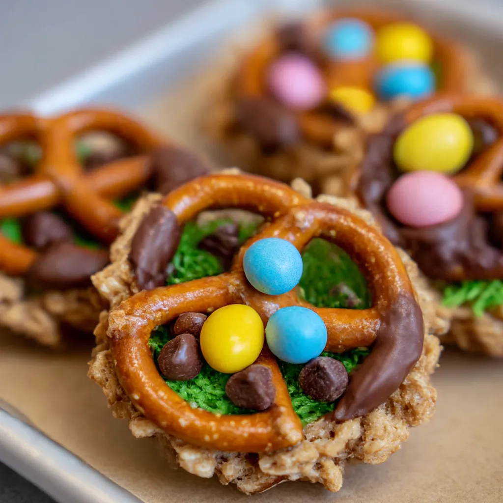Chocolate Covered Pretzel Nests