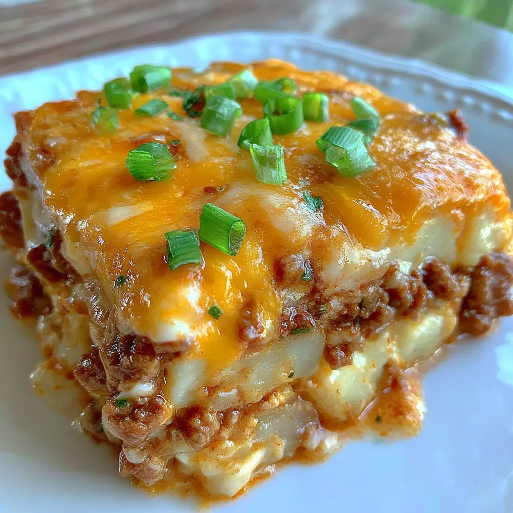Cozy Chili Cheese Potato Bake