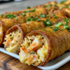 Crispy Crab And Shrimp Queso Taquitos