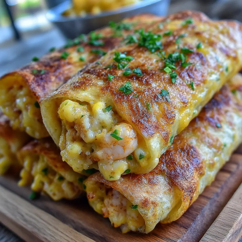 Crispy Crab And Shrimp Queso Taquitos