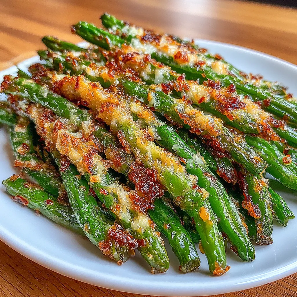 Crispy Garlic Parmesan Roasted Green Beans