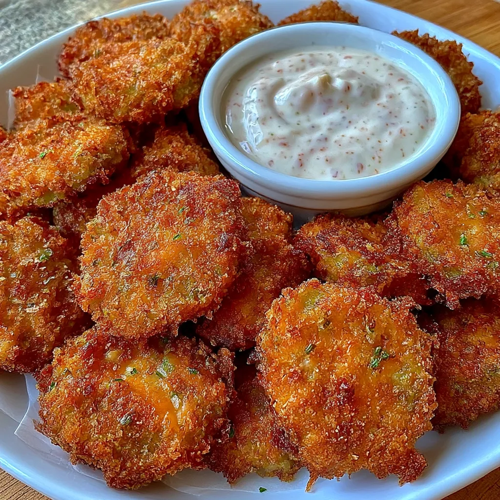 Crispy Pickle Cheese Bites