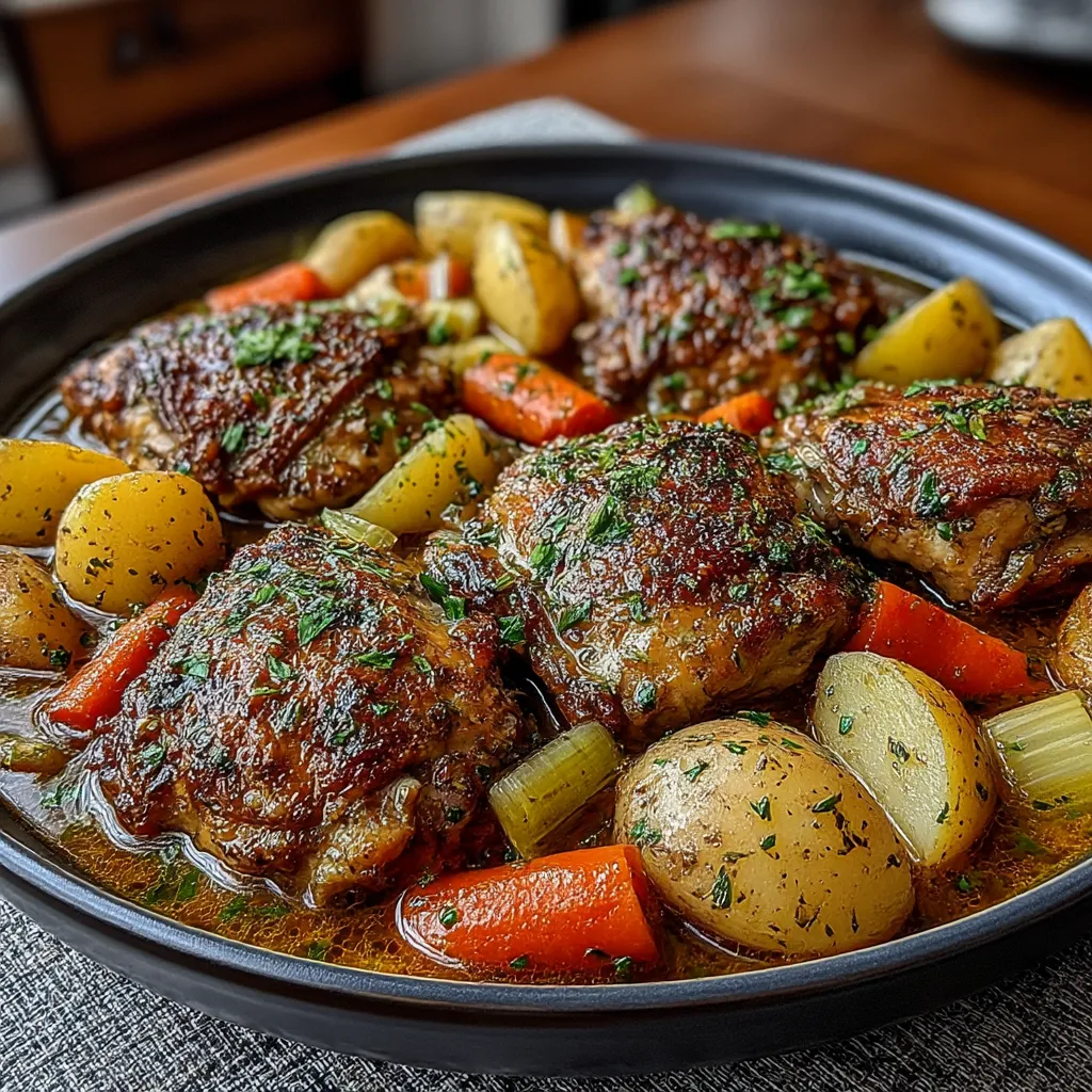 Crockpot Chicken Thigh Pot Roast