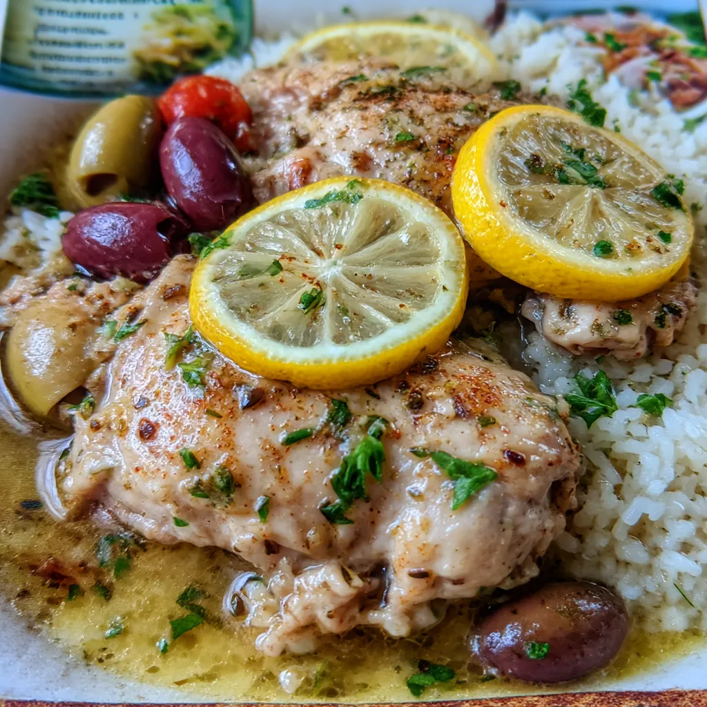 Crockpot Greek Lemon Chicken