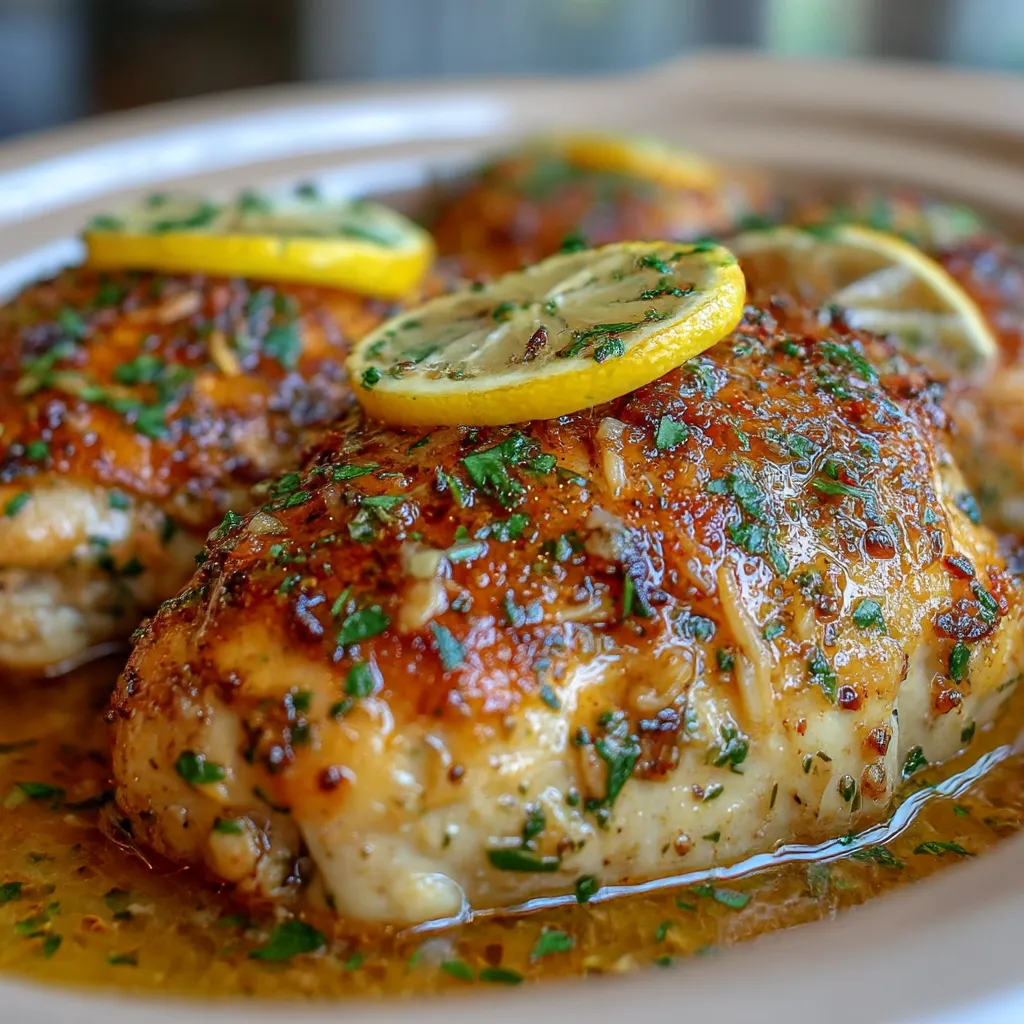 Crockpot Lemon Garlic Butter Chicken