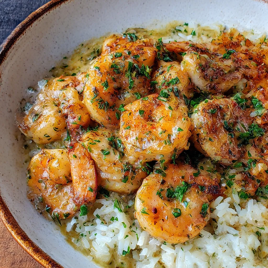 Garlic Butter Shrimp Weeknight Rice Bowl