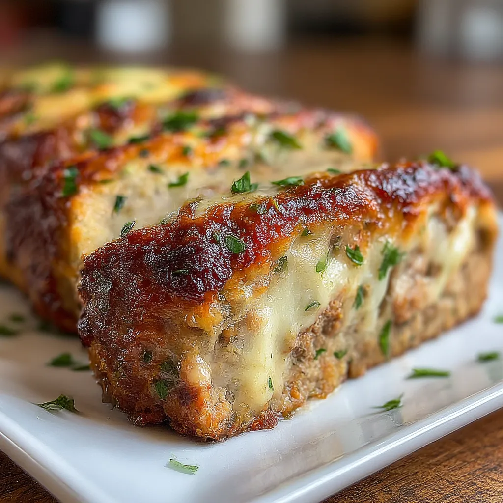 Garlic Parmesan Chicken Meatloaf