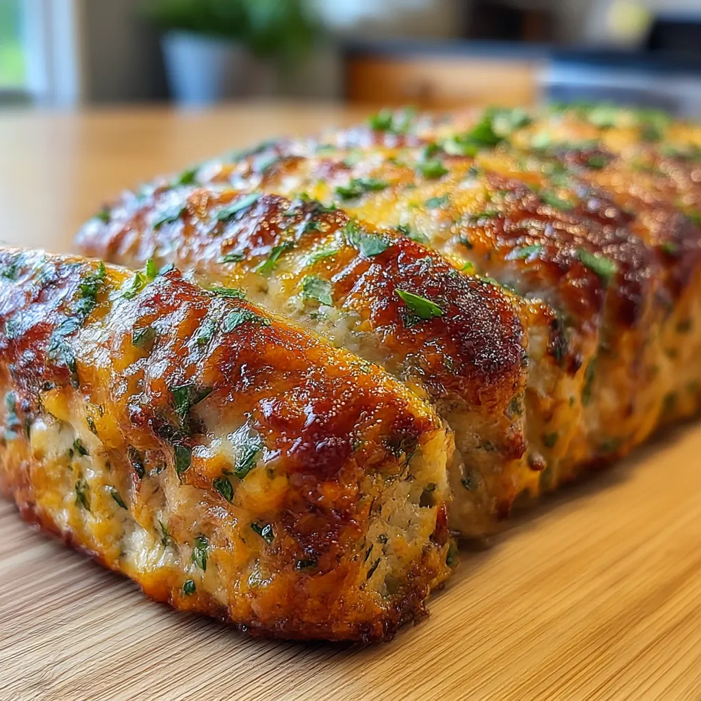 Garlic Parmesan Chicken Meatloaf