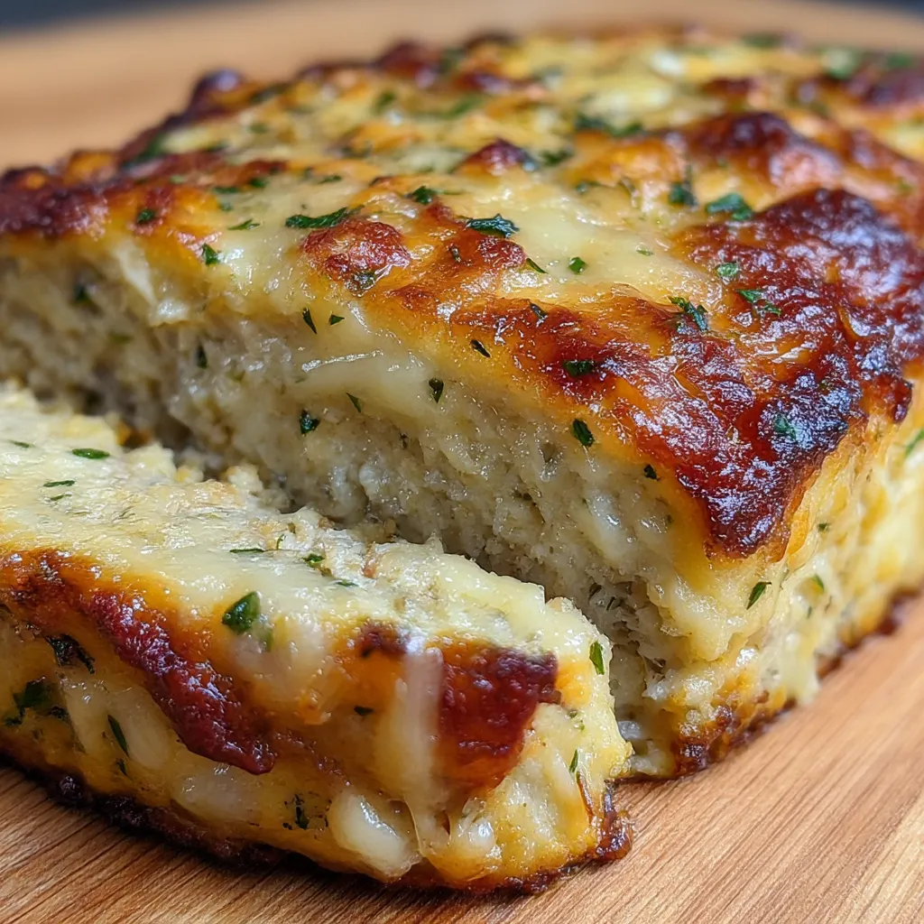 Garlic Parmesan Chicken Meatloaf