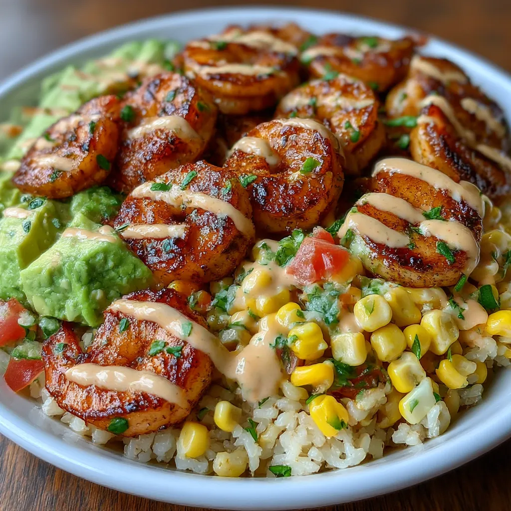 Grilled Shrimp Bowl with Avocado