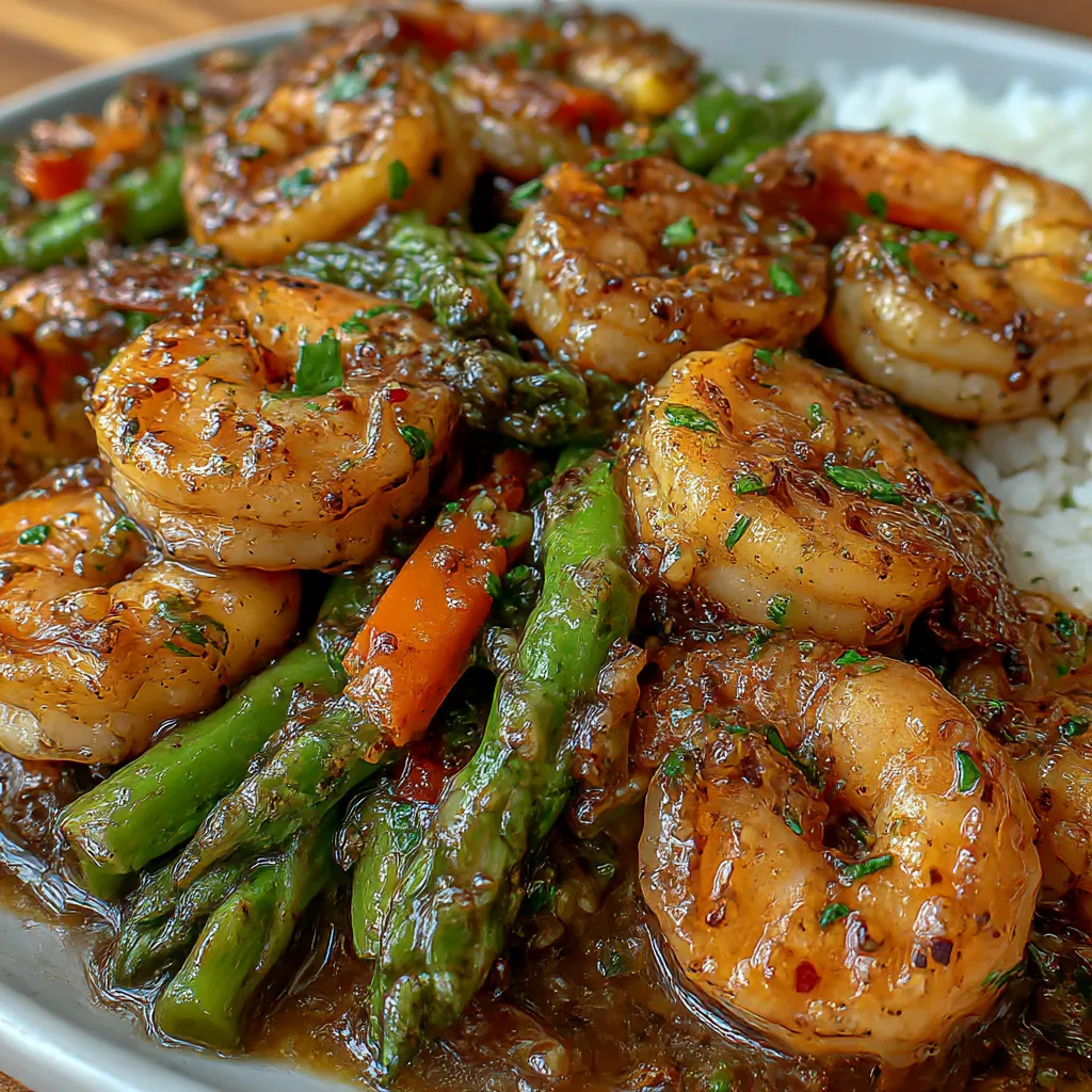 Healthy Shrimp and Asparagus Stir-Fry