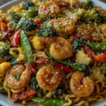 High-Protein Shrimp Stir Fry with Noodles