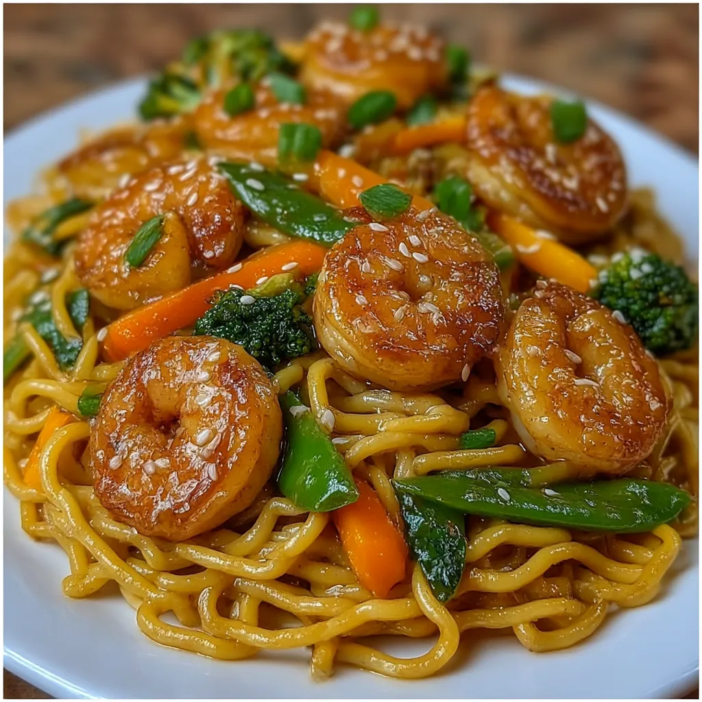 High-Protein Shrimp Stir Fry with Noodles
